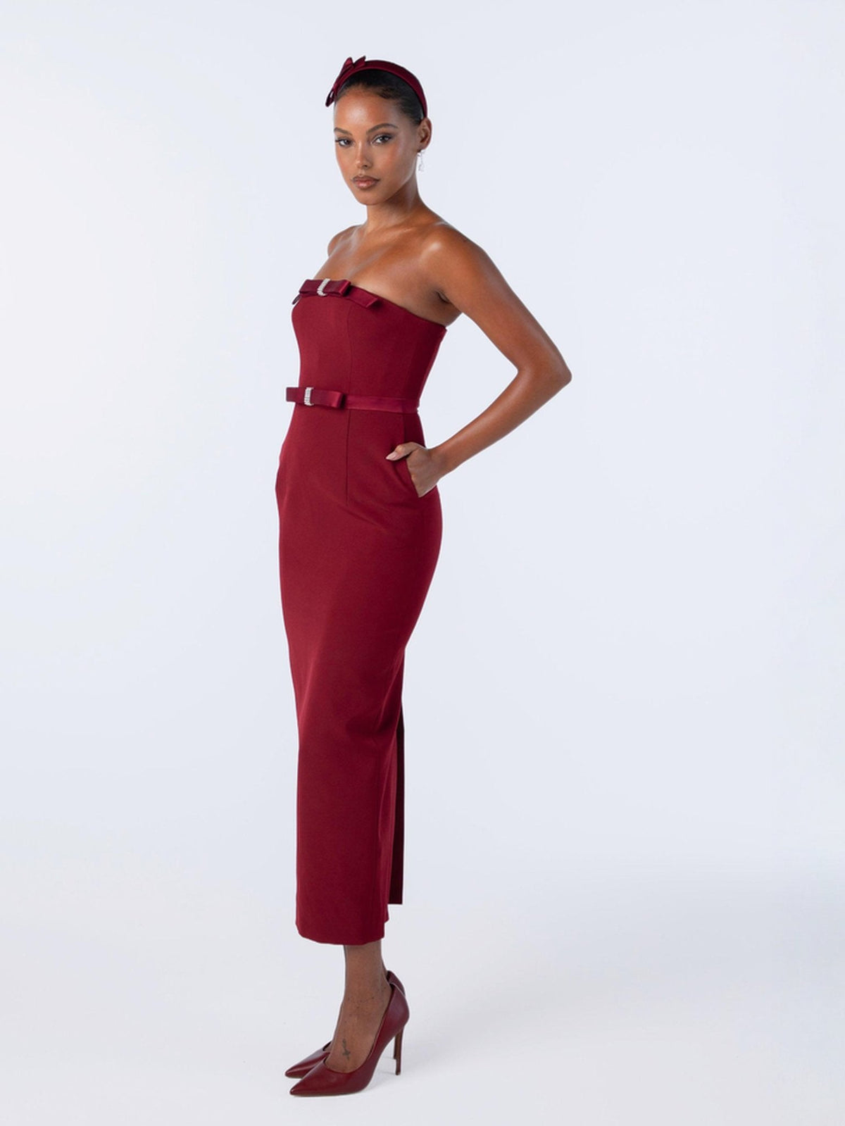 Demi Bow Dress (Red) (Final Sale)