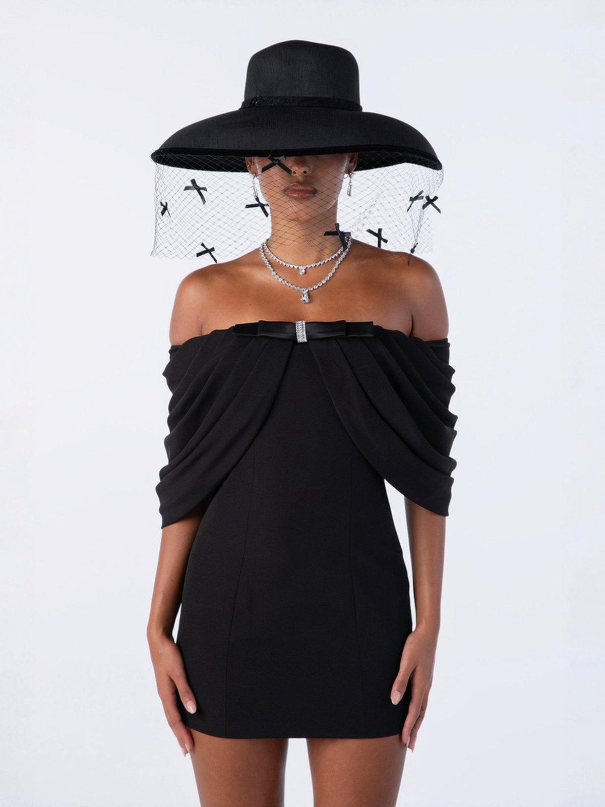 Kate Bow Dress (Black)