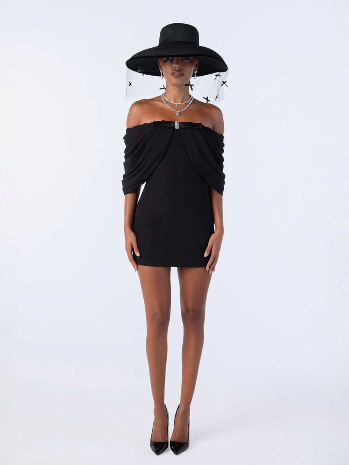 Kate Bow Dress (Black)