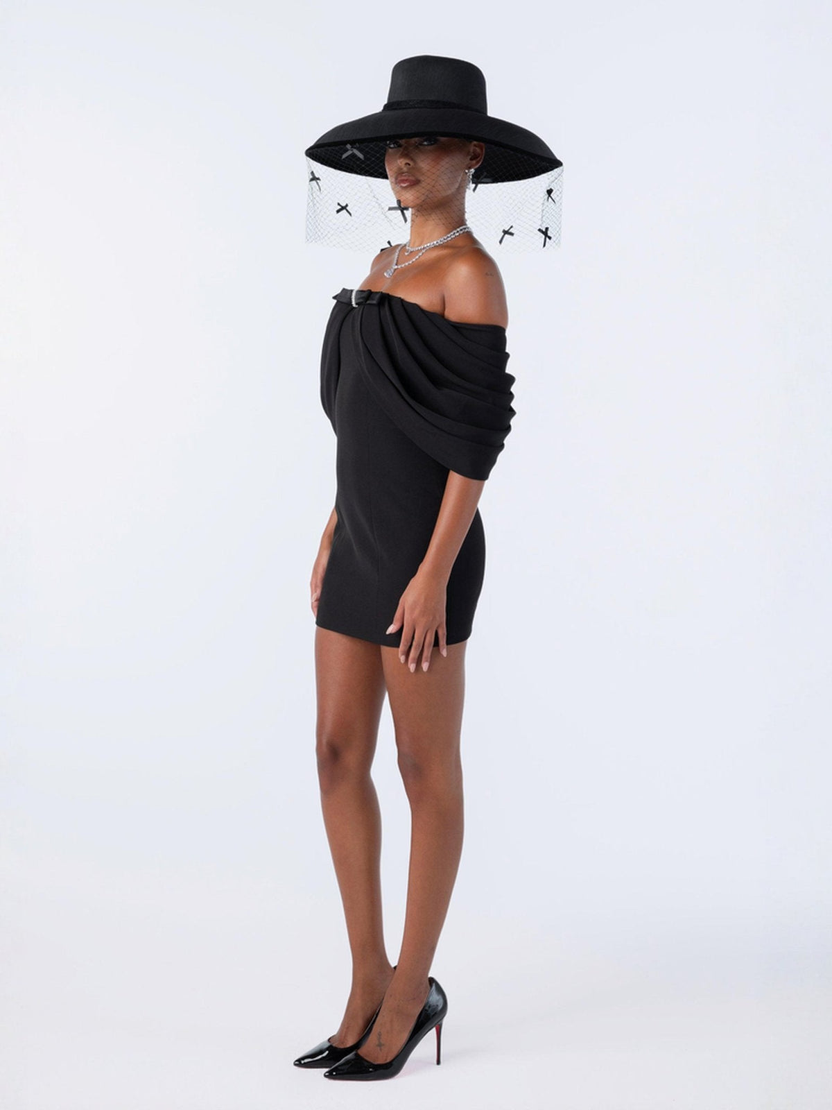 Kate Bow Dress (Black)