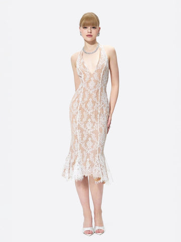 Fiona Dress (White Lace)