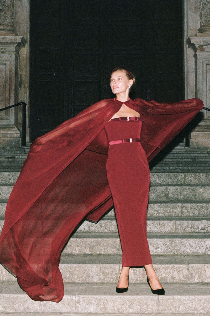 Demi Bow Dress (Red) (Final Sale)