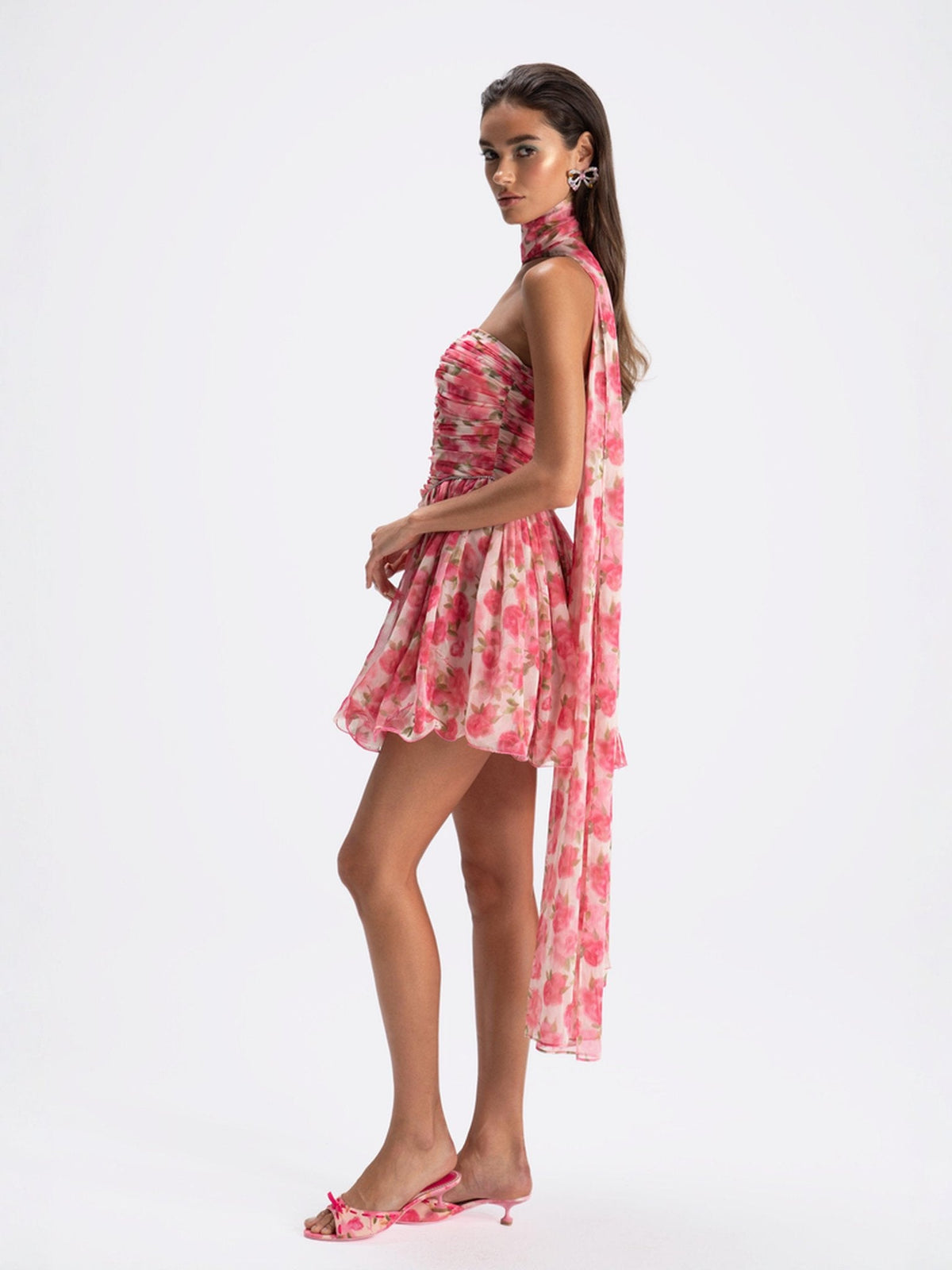 Chloe Dress (Pink Print) (Final Sale)