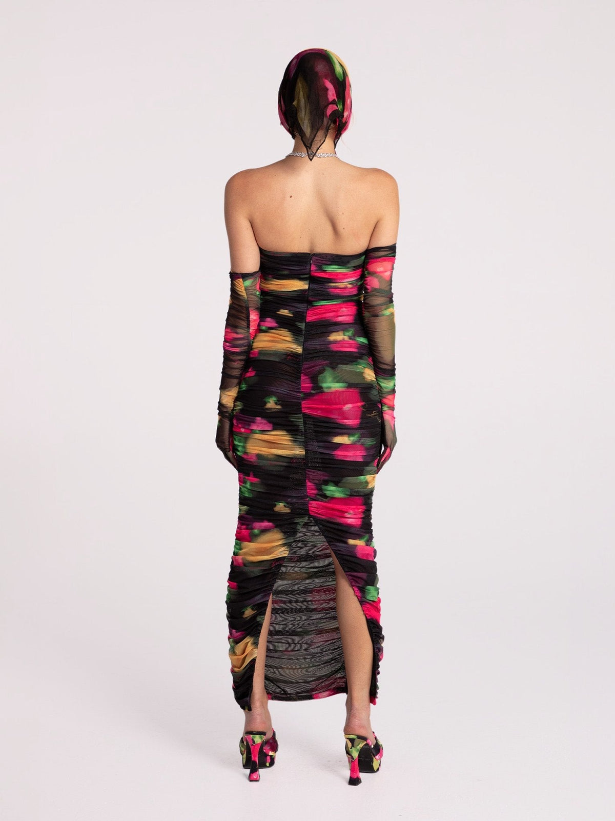 Cordelia Dress With Gloves (Floral) (Final Sale)