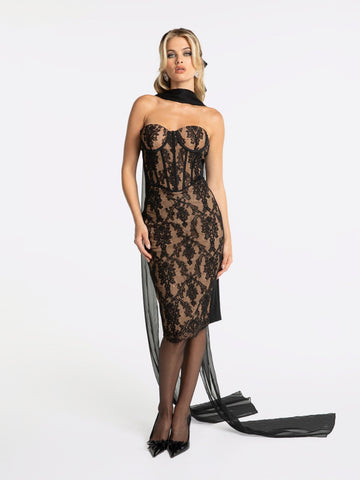 Elsa Lace Dress (Black) (Final Sale)