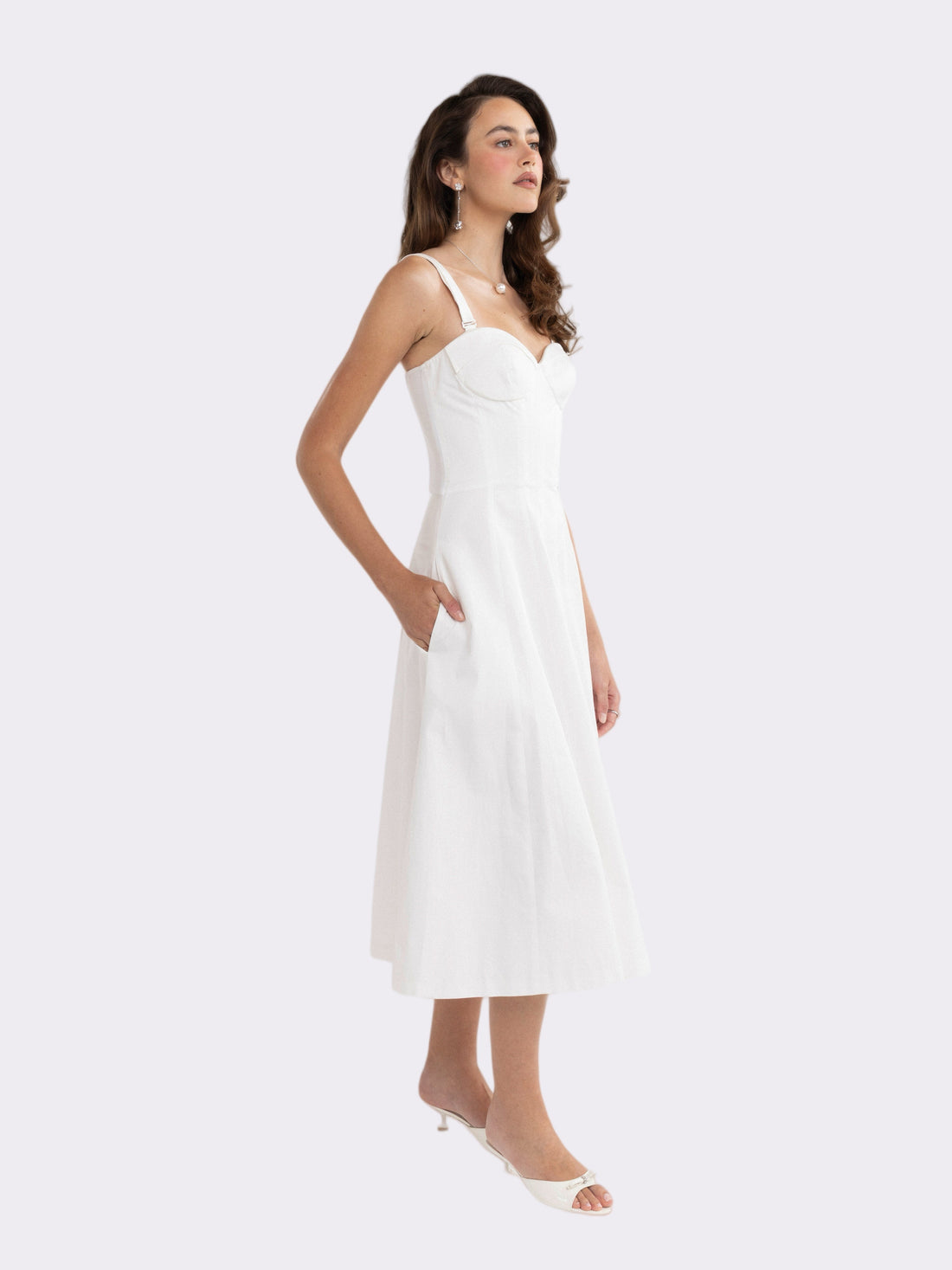 Emeline Corset White Dress