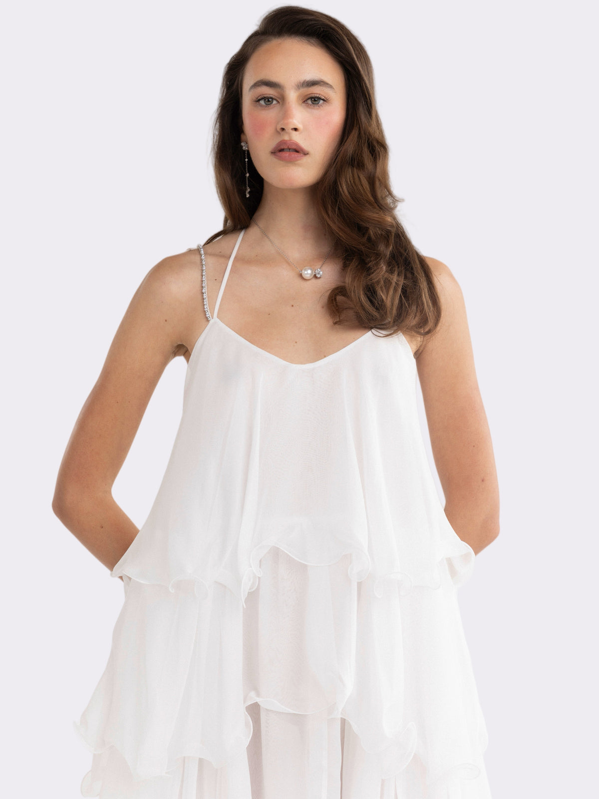 Florence Tiered White Dress