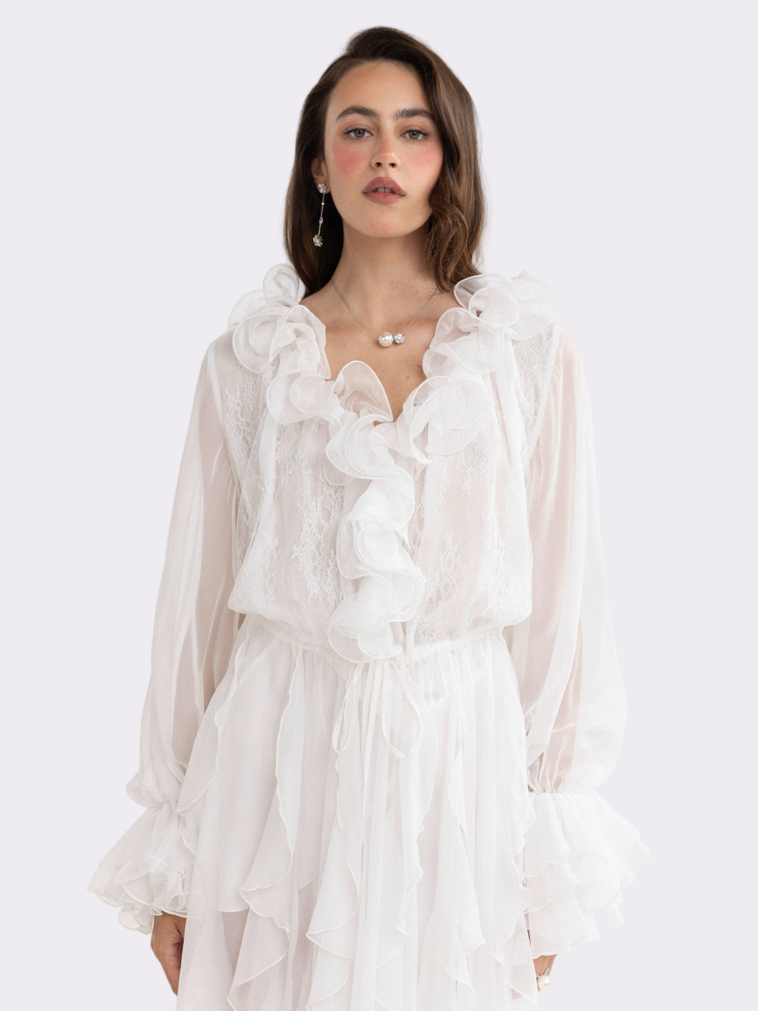 Capri Ruffle White Dress