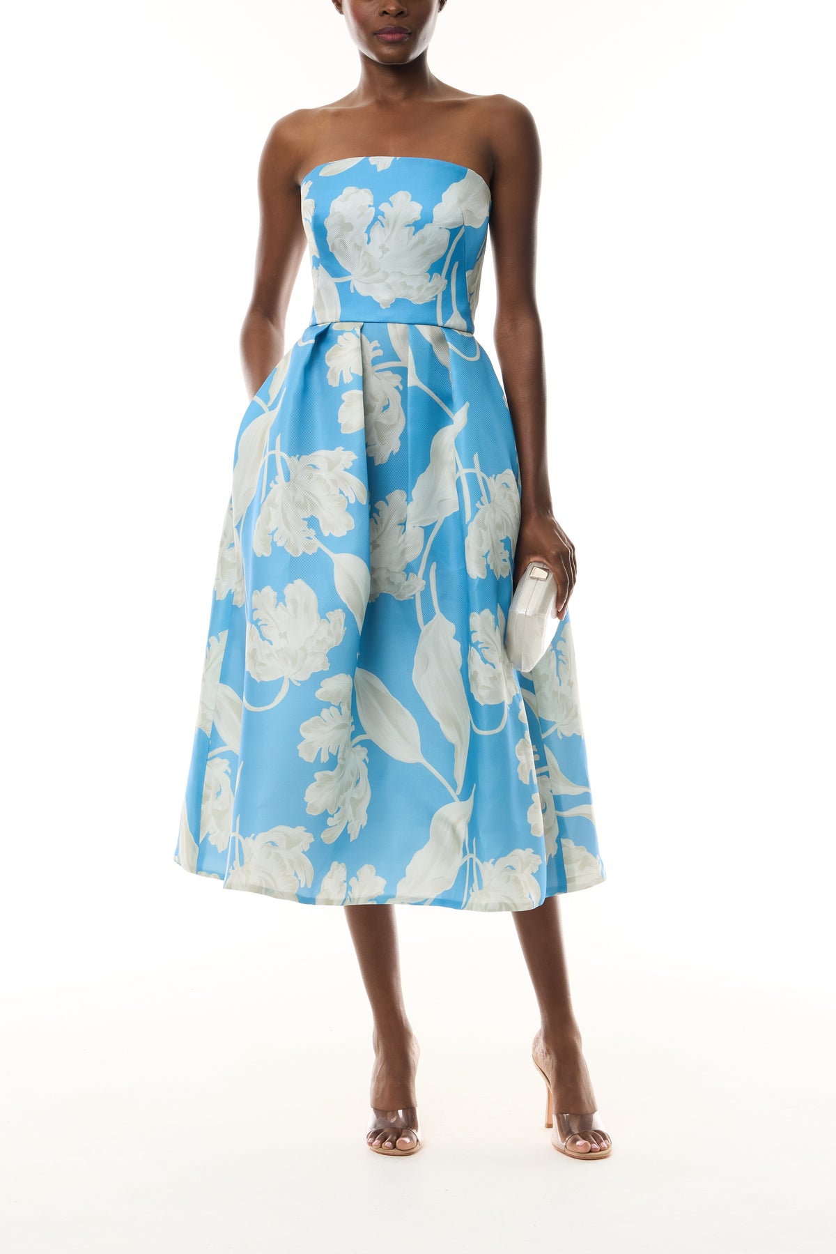 Bluebelle Floral Full Skirt Midi Dress