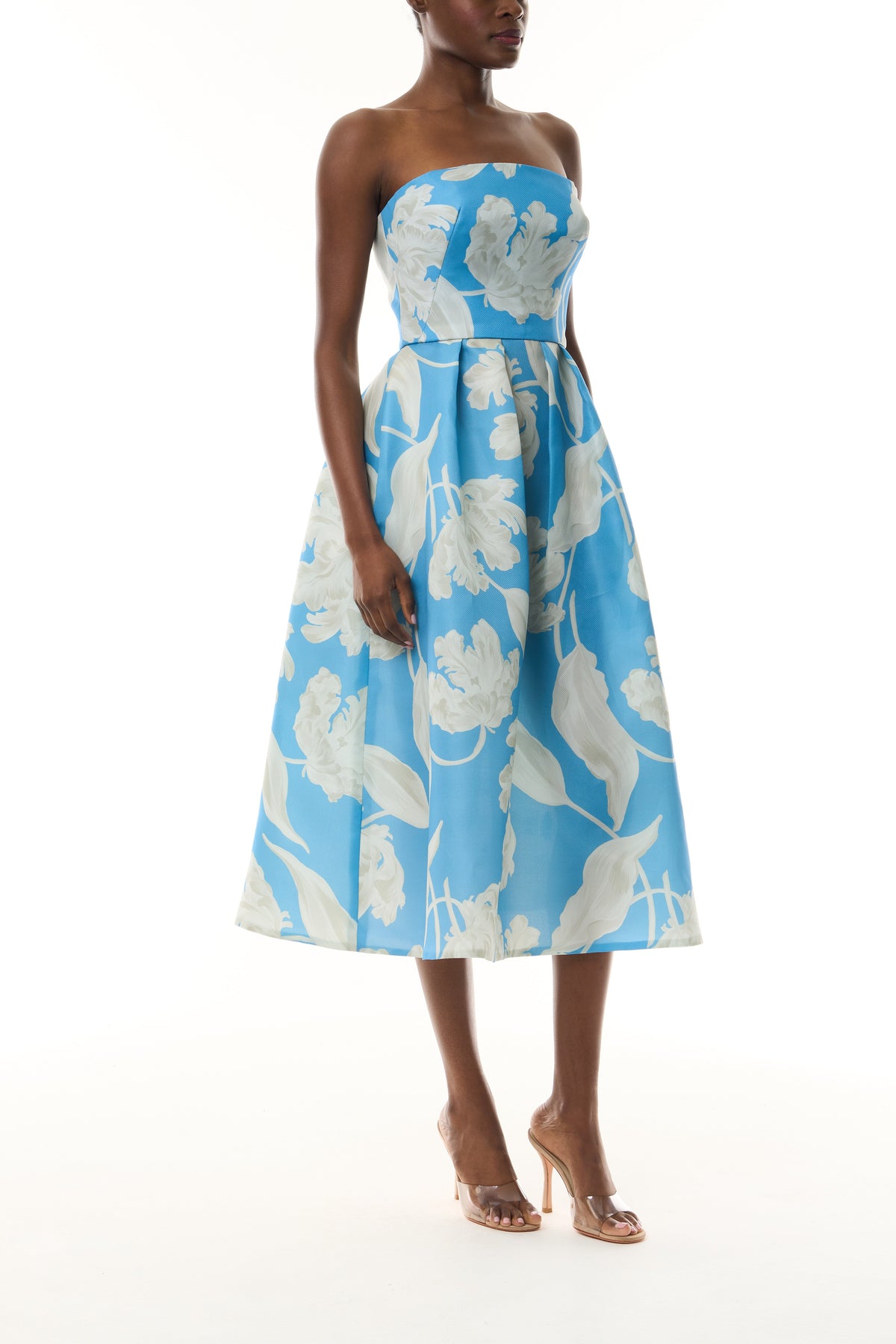 Bluebelle Floral Full Skirt Midi Dress