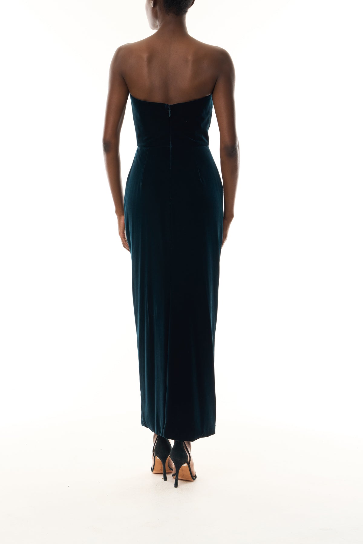Strapless Velvet Cocktail Dress