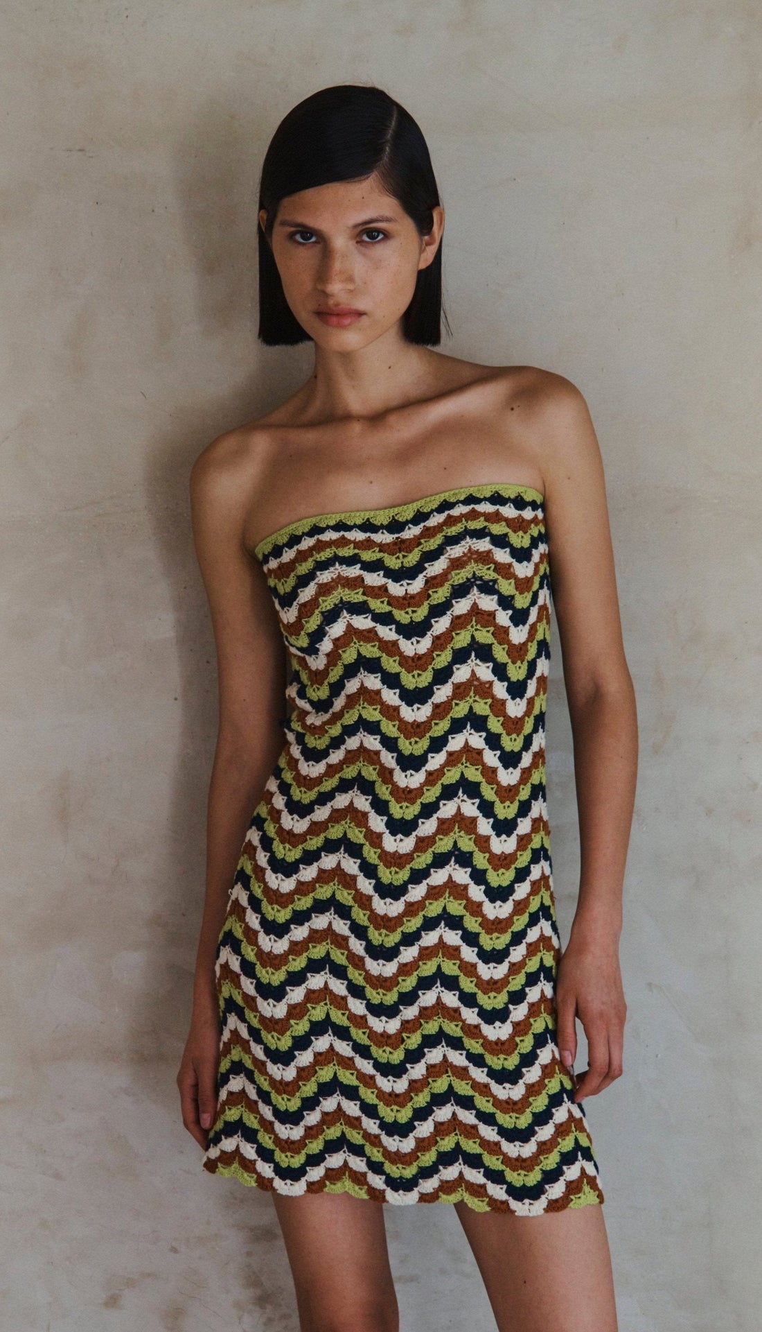 Marea Strapless Mini Dress | Lime Green