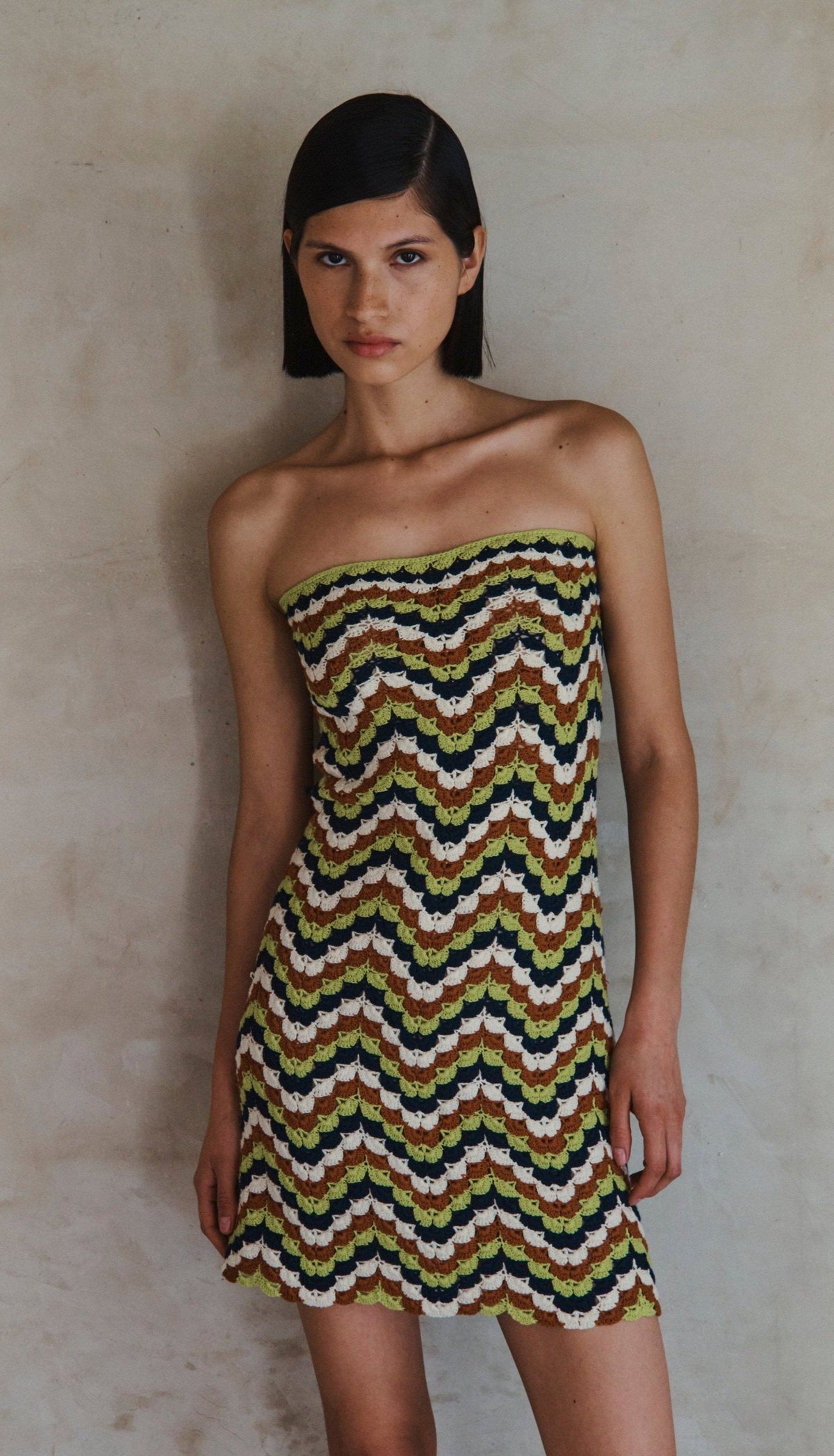 Marea Strapless Mini Dress | Lime Green