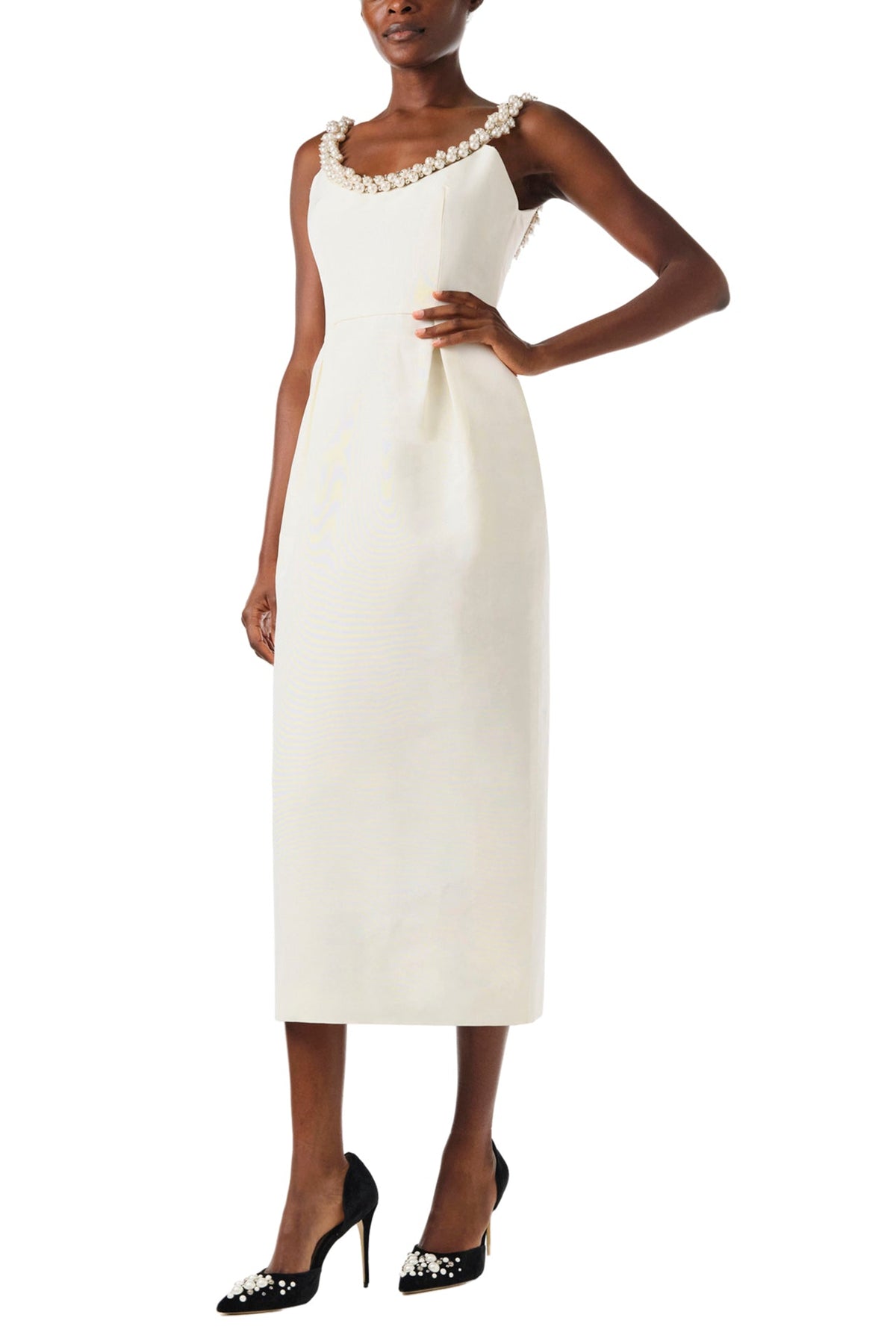 Pearl Embroidered Cocktail Dress
