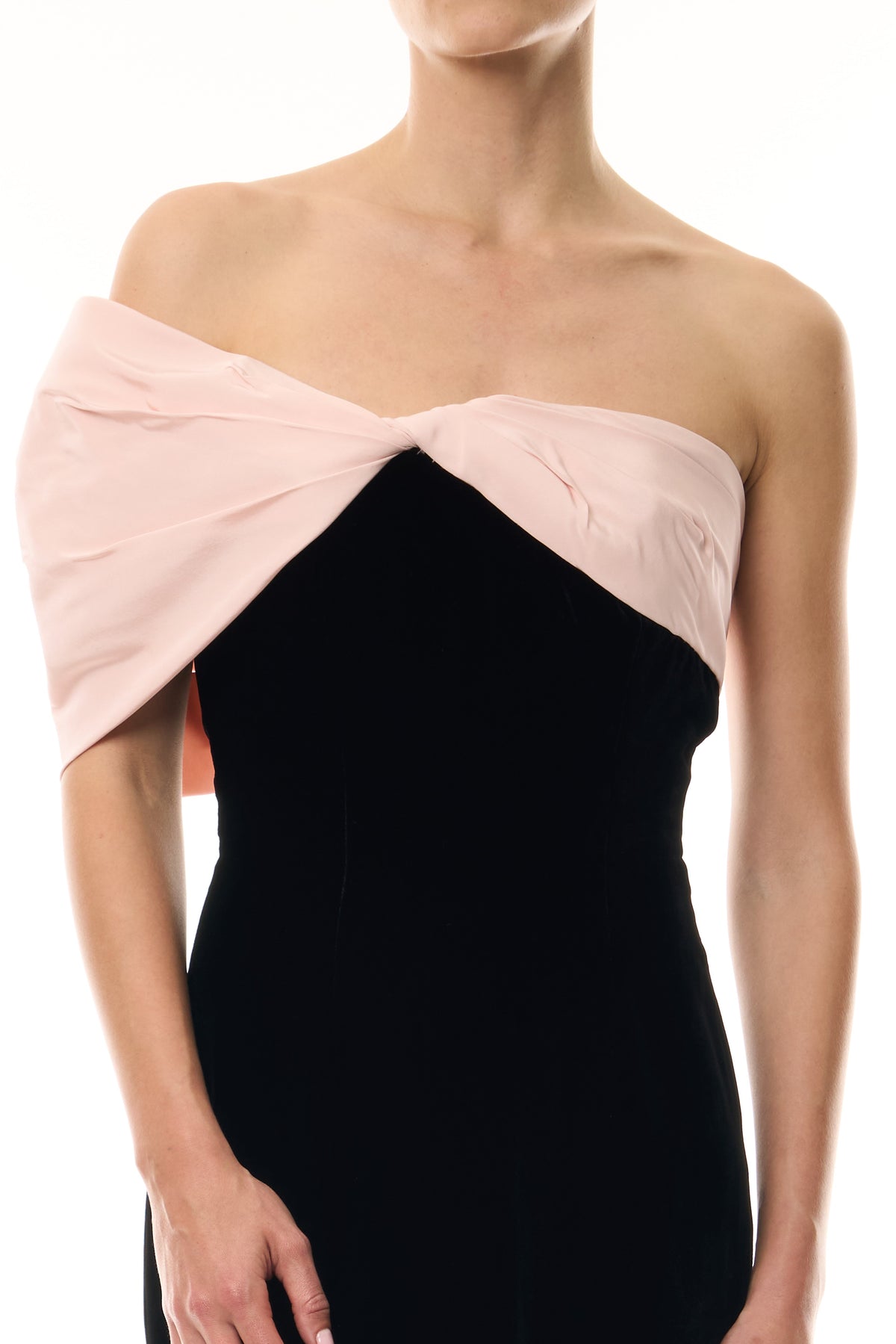 Velvet Off-the-Shoulder Sheath