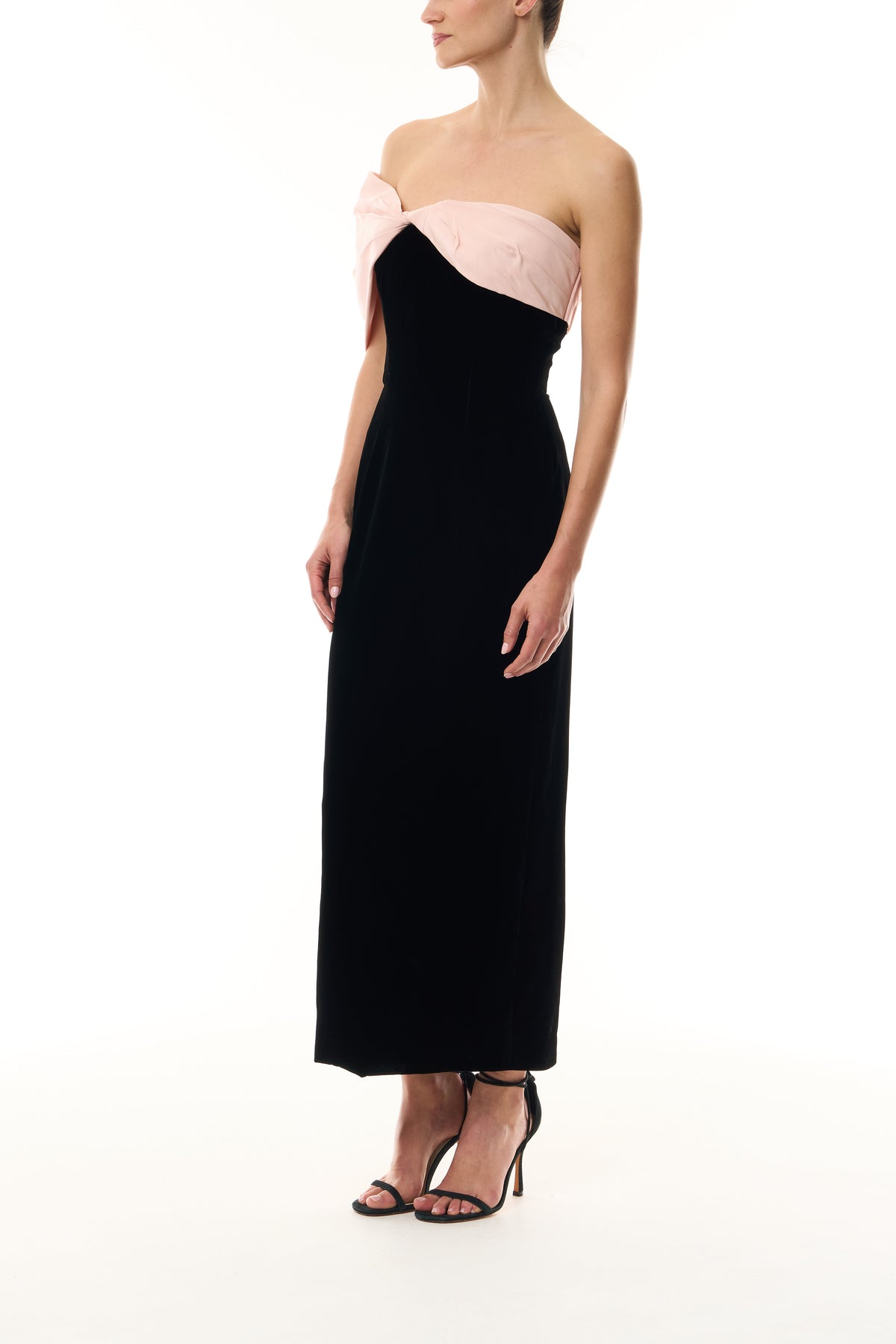Velvet Off-the-Shoulder Sheath