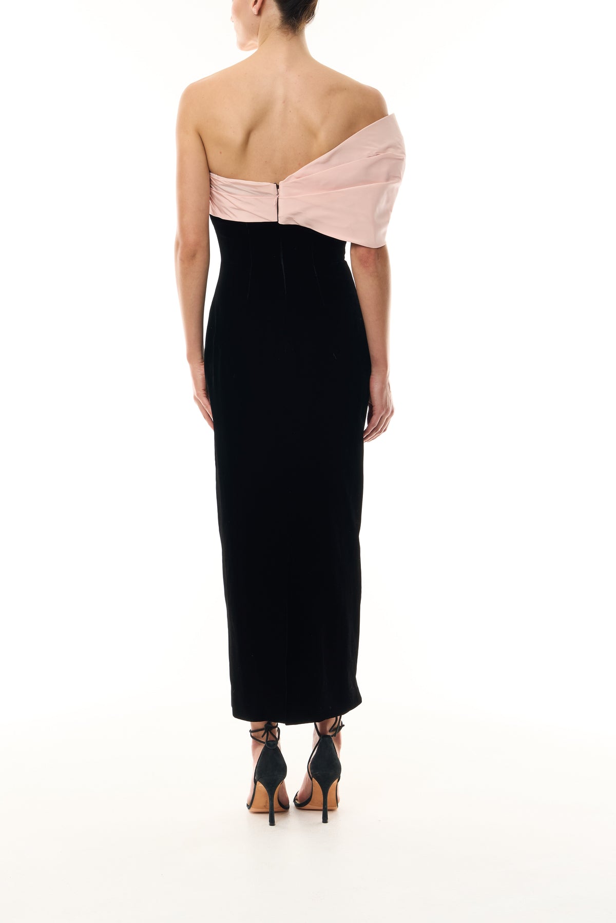 Velvet Off-the-Shoulder Sheath