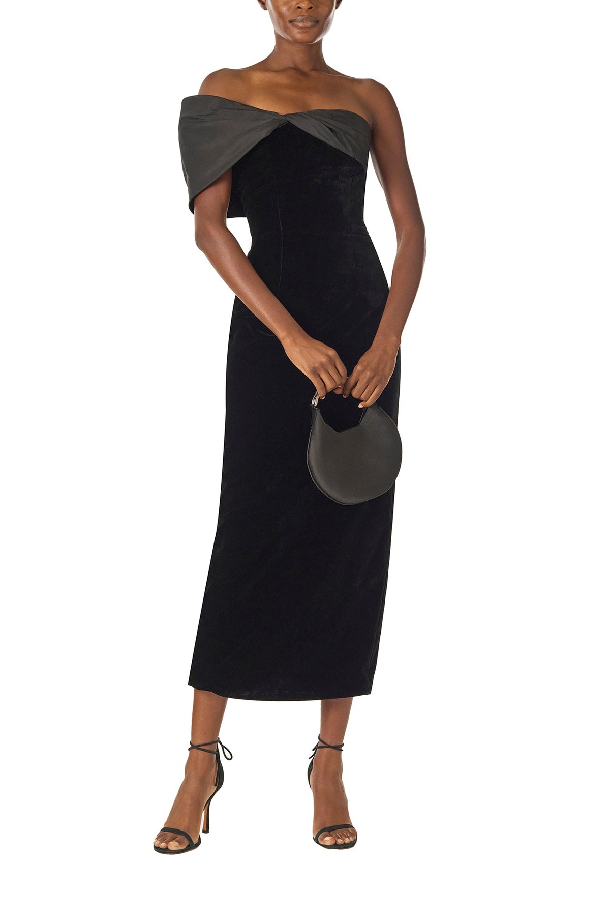 Velvet Off-the-Shoulder Sheath