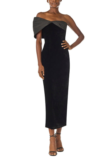 Velvet Off-the-Shoulder Sheath