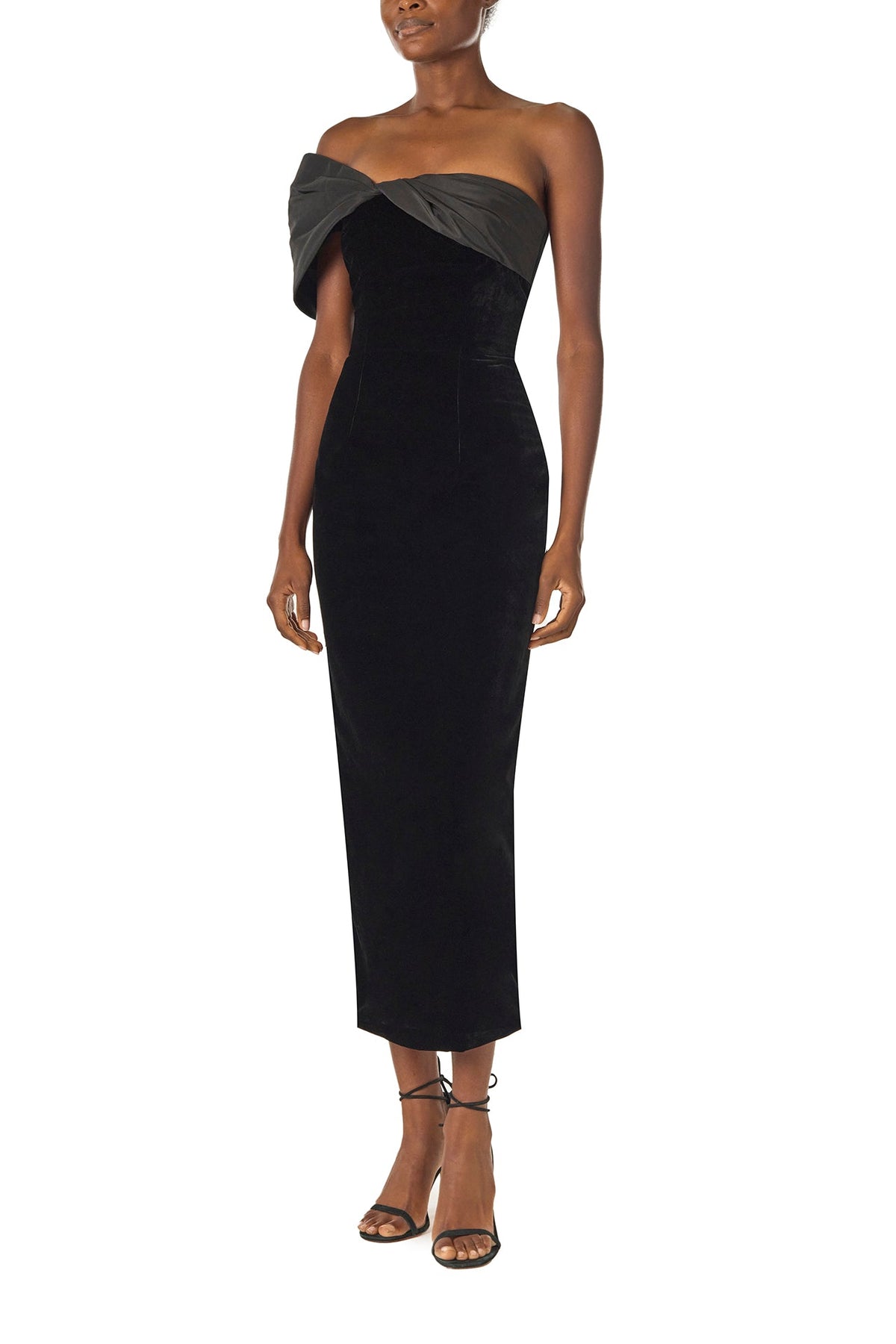 Velvet Off-the-Shoulder Sheath