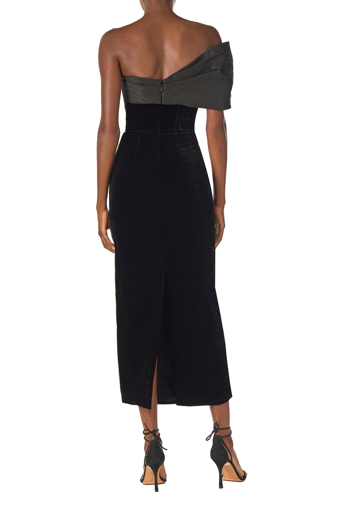 Velvet Off-the-Shoulder Sheath