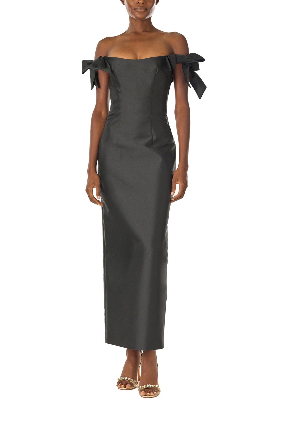 Off-the-Shoulder Bow Sleeve Sheath