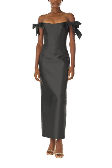 Off-the-Shoulder Bow Sleeve Sheath