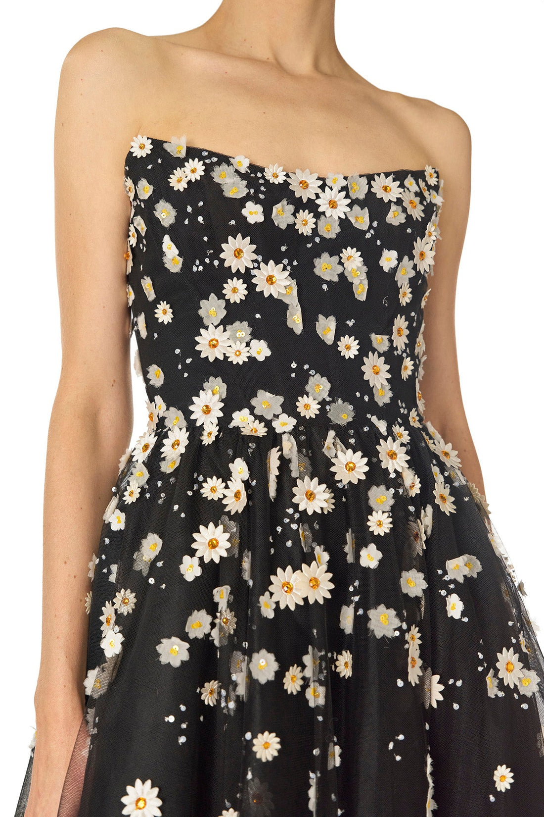 Daisy Embroidered Tulle Dress