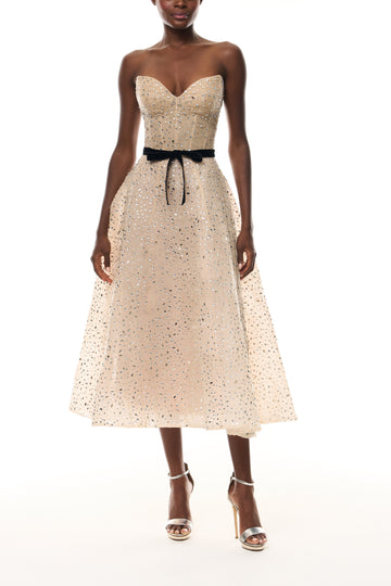 Crystal Embellished Sweetheart Dress