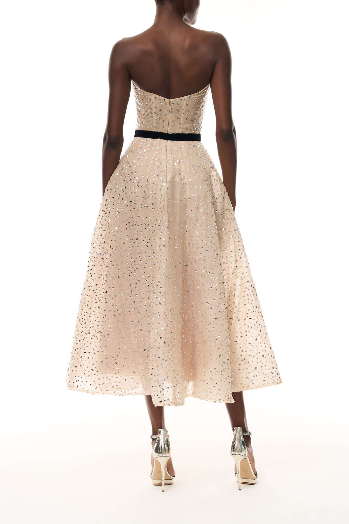 Crystal Embellished Sweetheart Dress