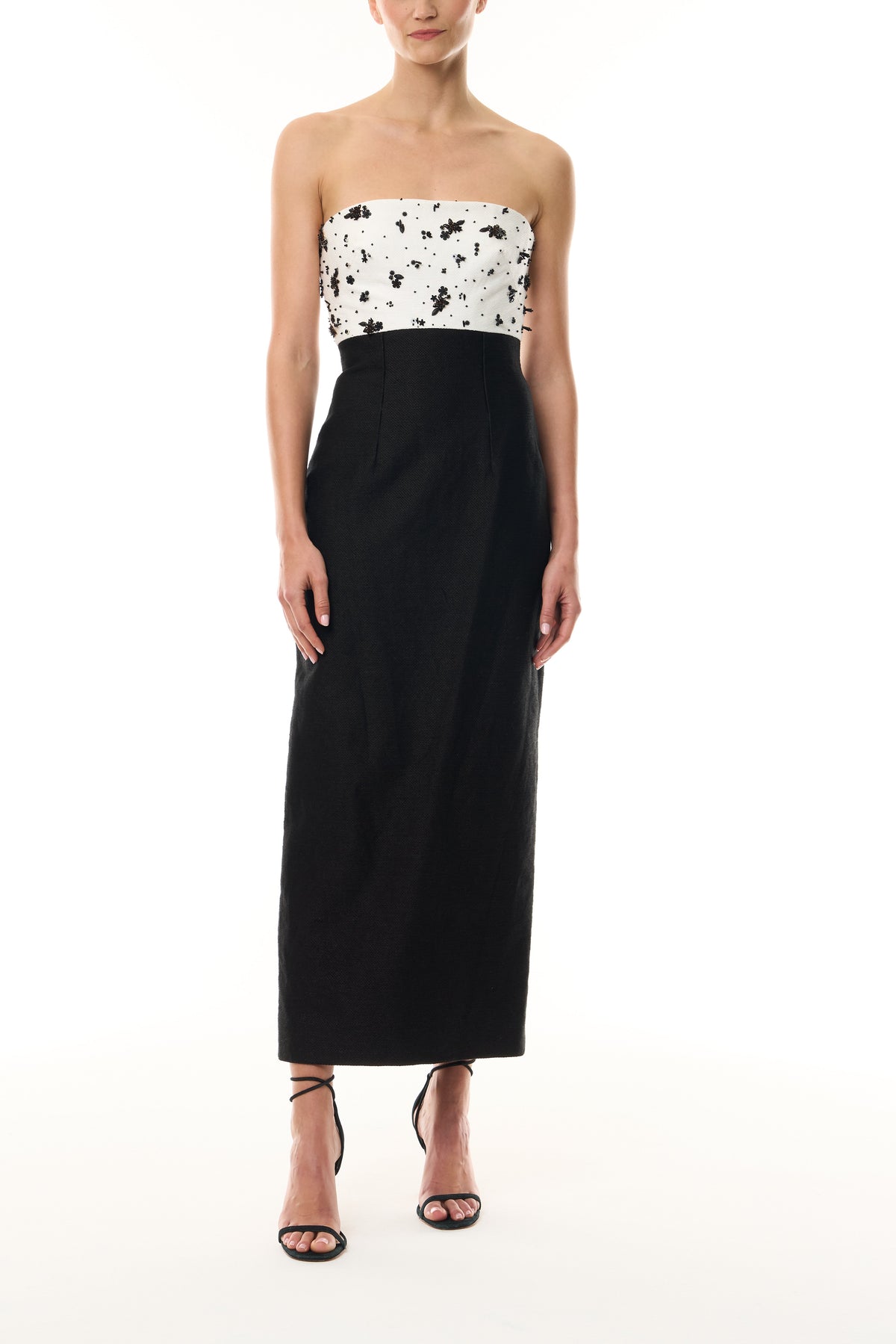 Petite Fleur Embroidered Midi Dress