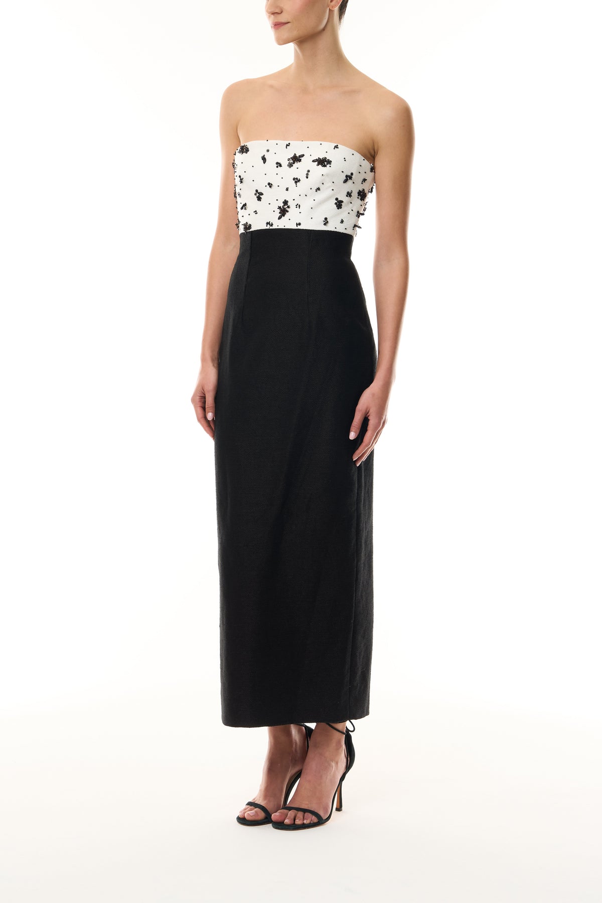 Petite Fleur Embroidered Midi Dress