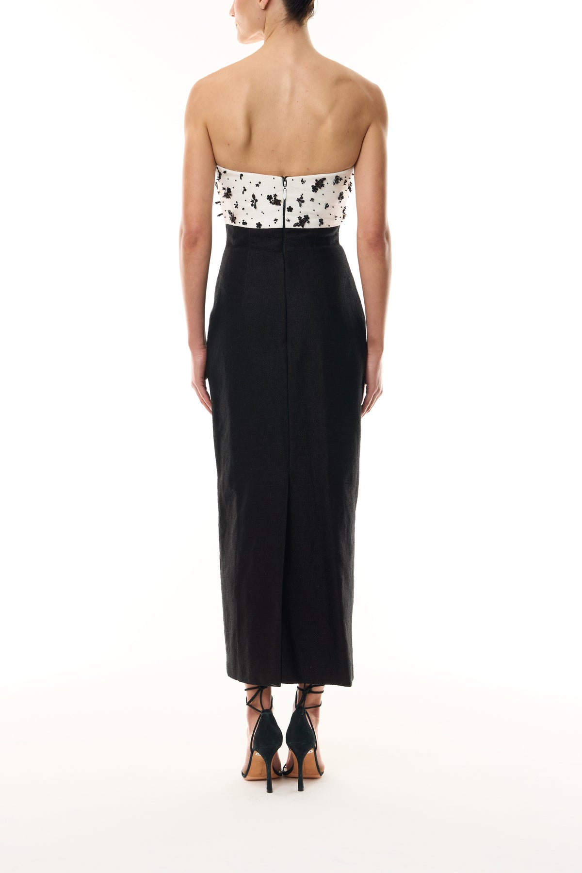 Petite Fleur Embroidered Midi Dress