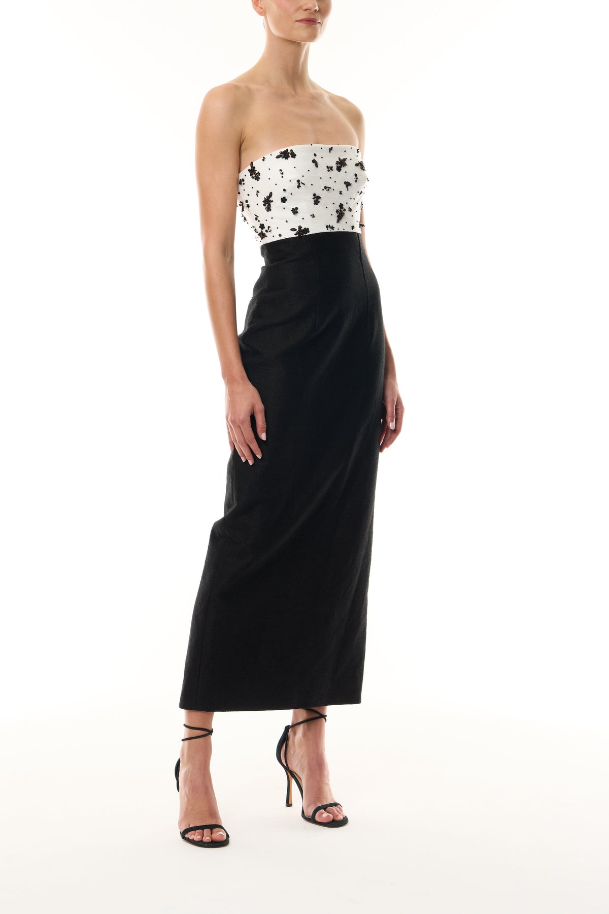 Petite Fleur Embroidered Midi Dress