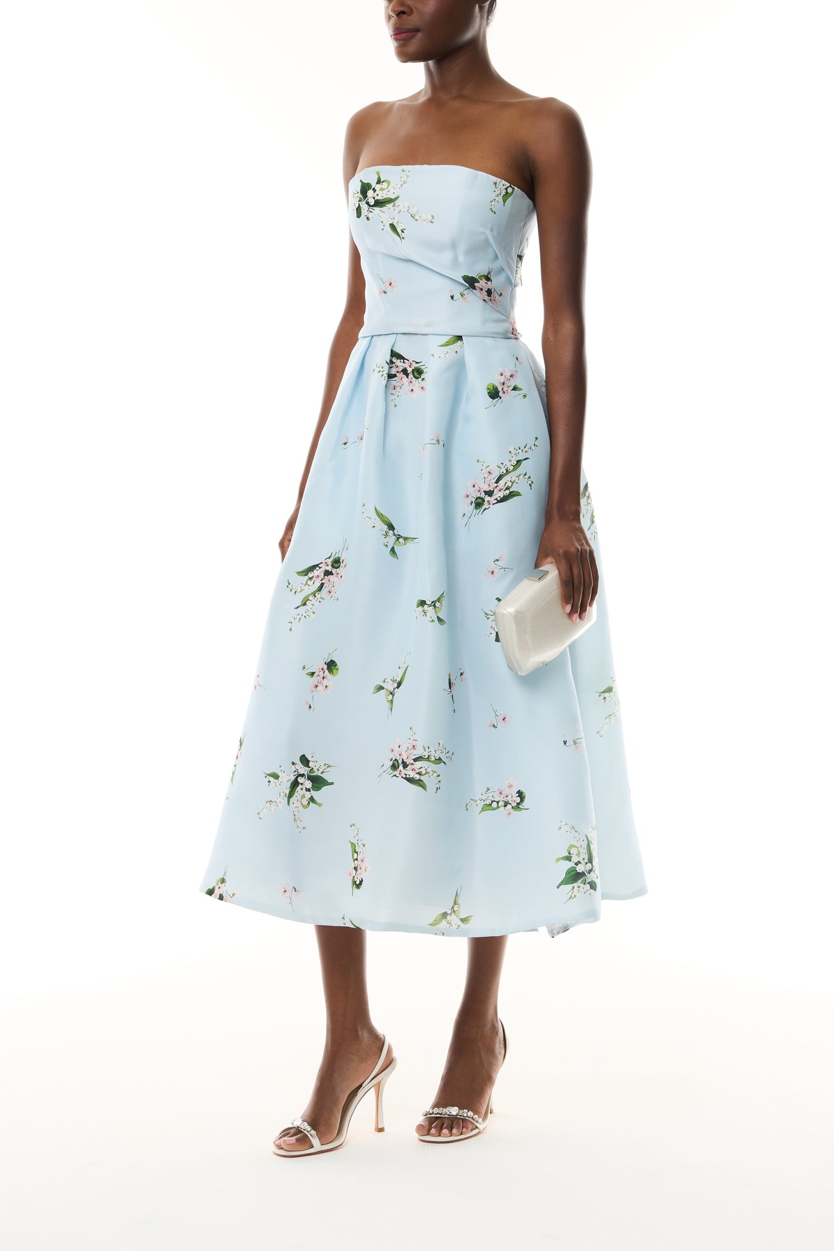 Posie Printed Tea Length Dress