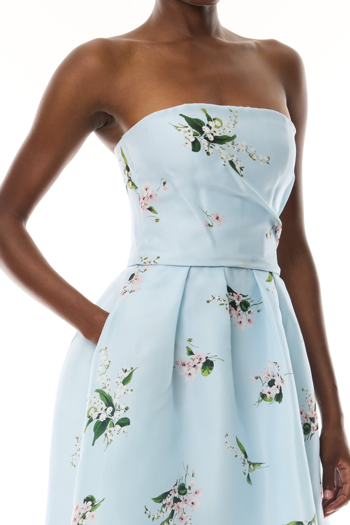 Posie Printed Tea Length Dress