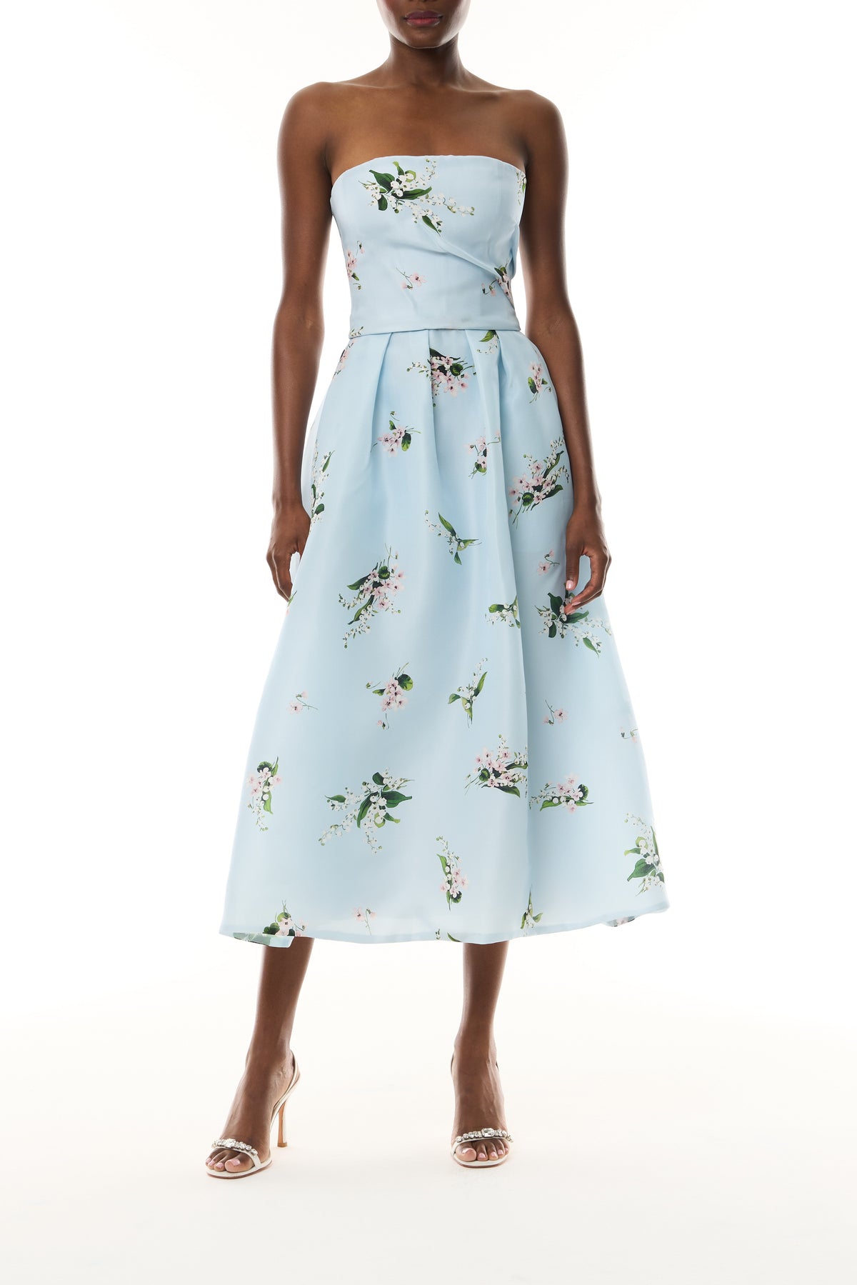 Posie Printed Tea Length Dress