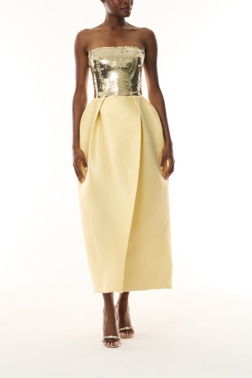 Sequin Mikado Cocktail Dress