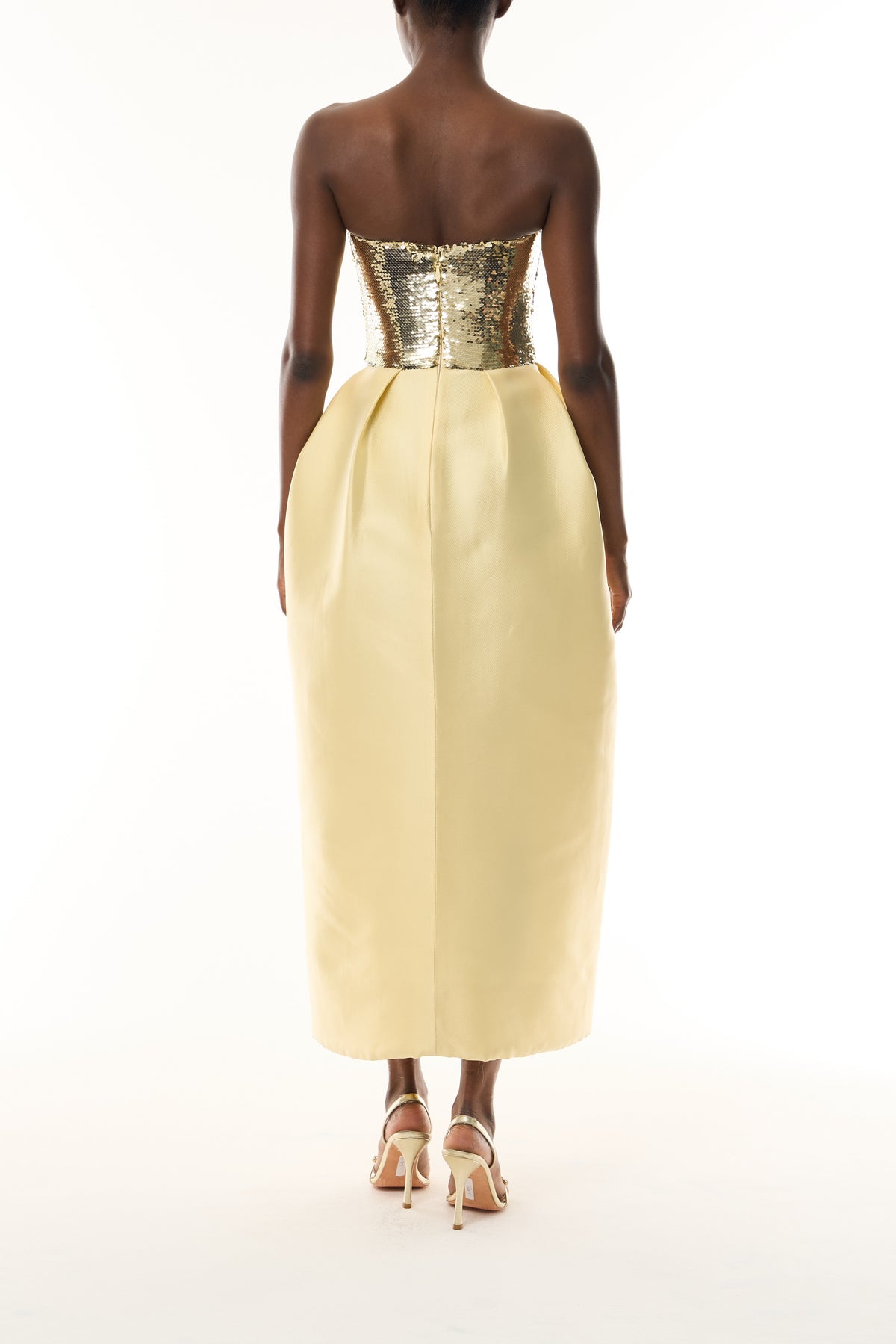 Sequin Mikado Cocktail Dress
