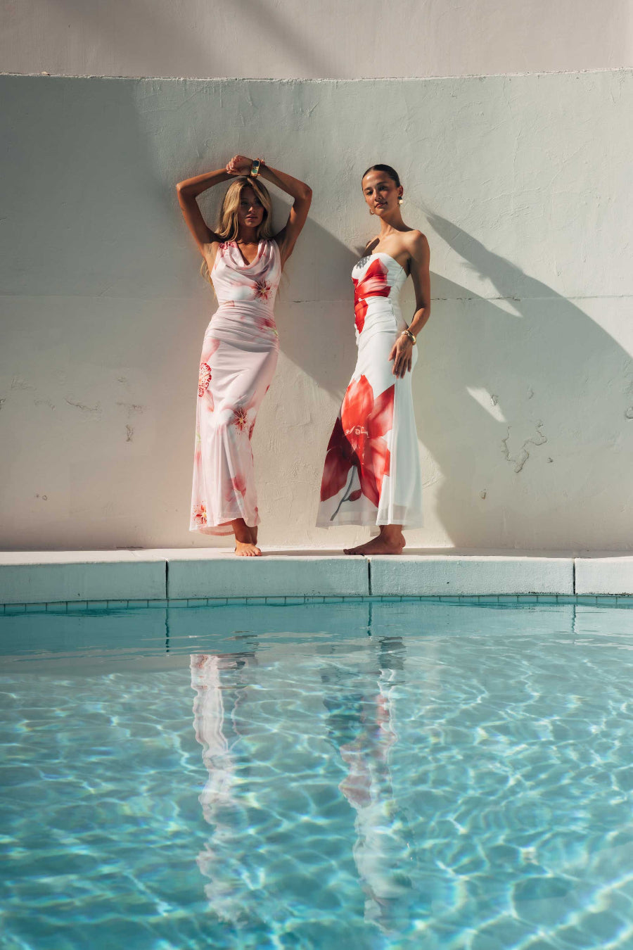 Ayanna Satin Floral Maxi Dress