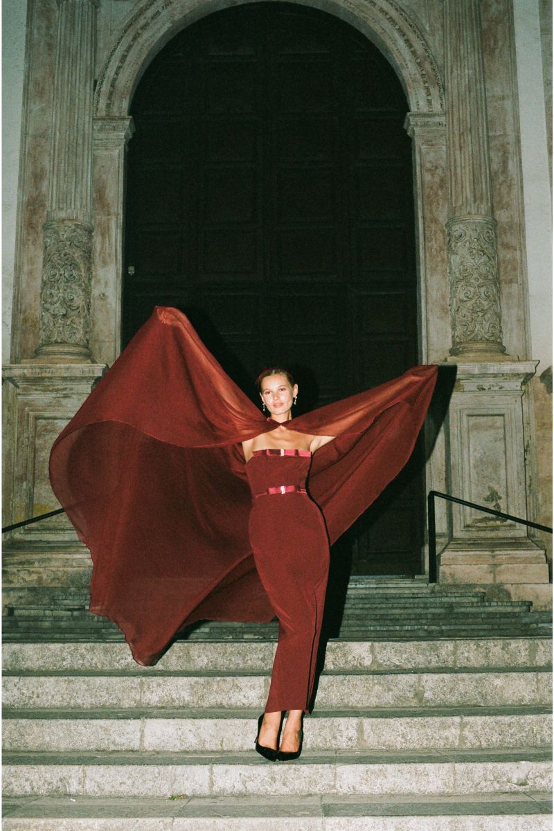 Demi Bow Dress (Red) (Final Sale)