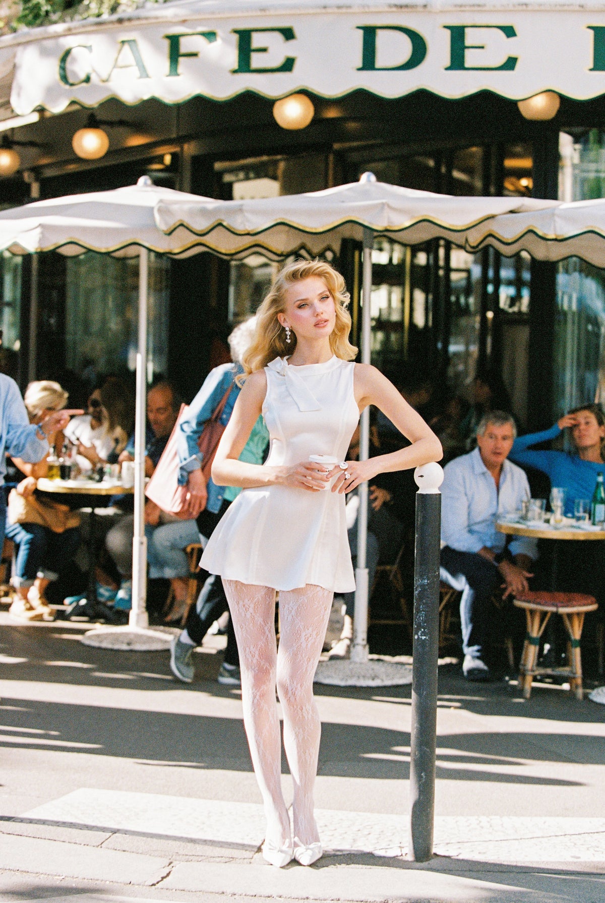 Lila Satin Mini Dress (White) (Final Sale)