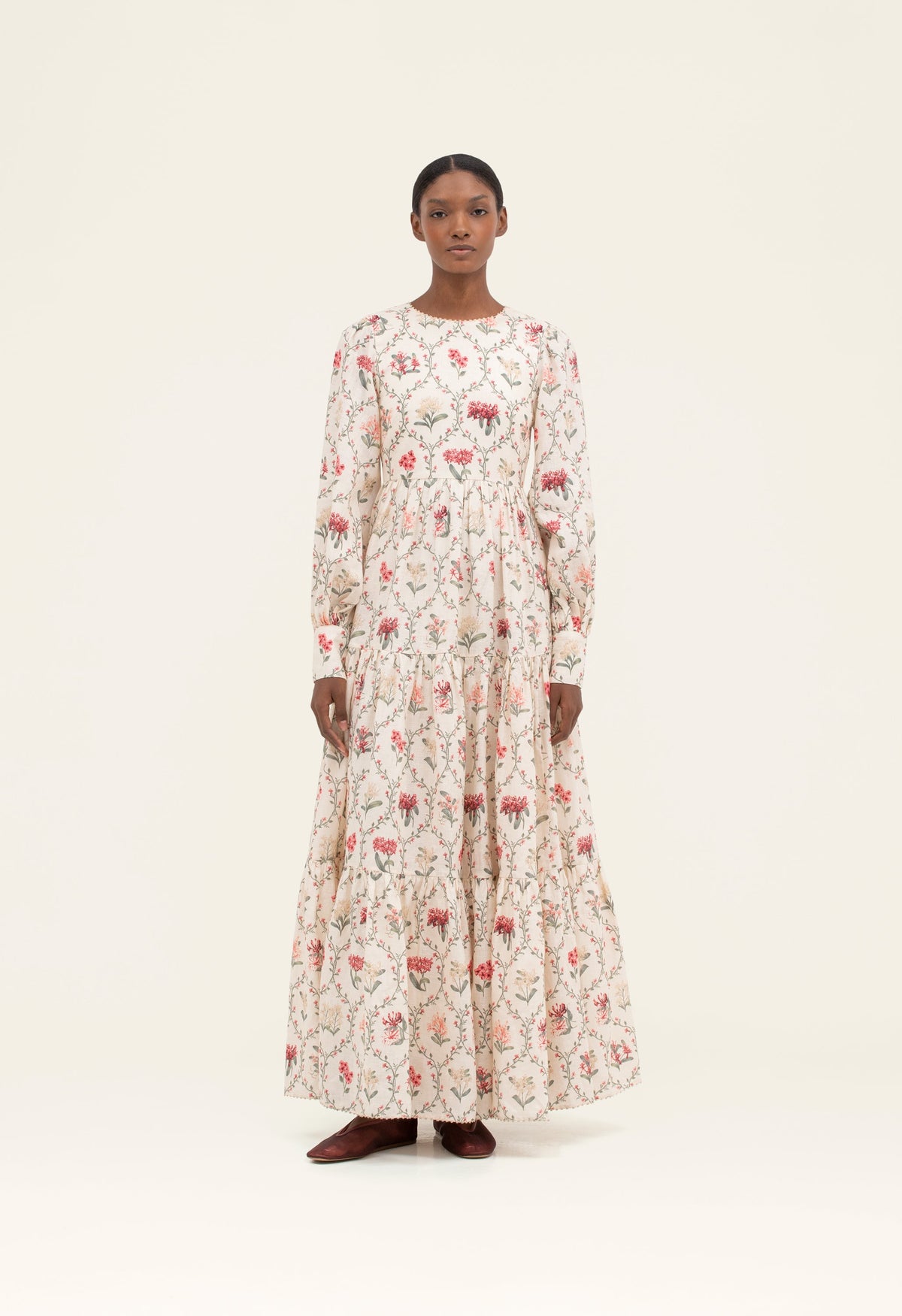 Nuez Orquidea Maxi Dress
