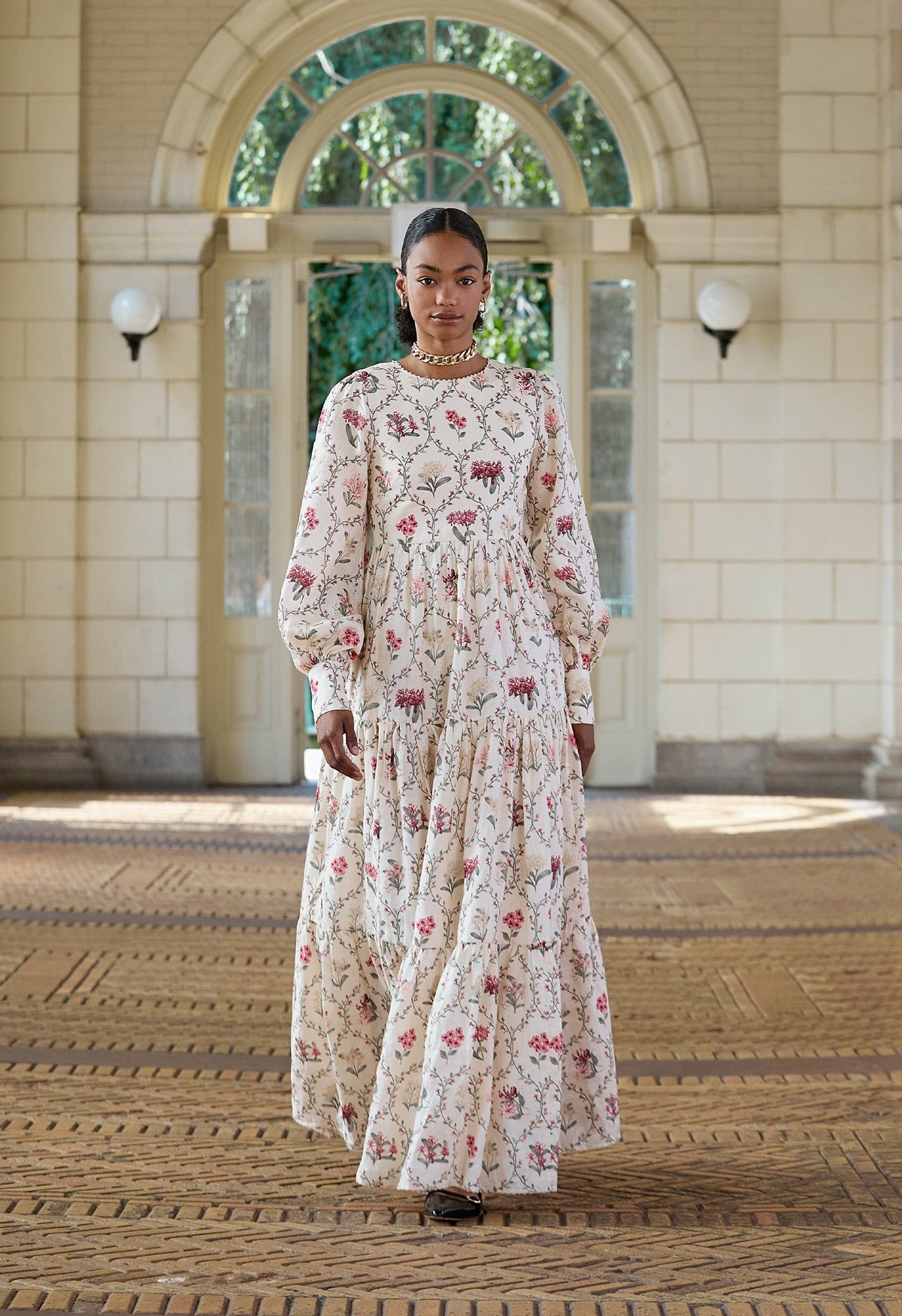 Nuez Orquidea Maxi Dress