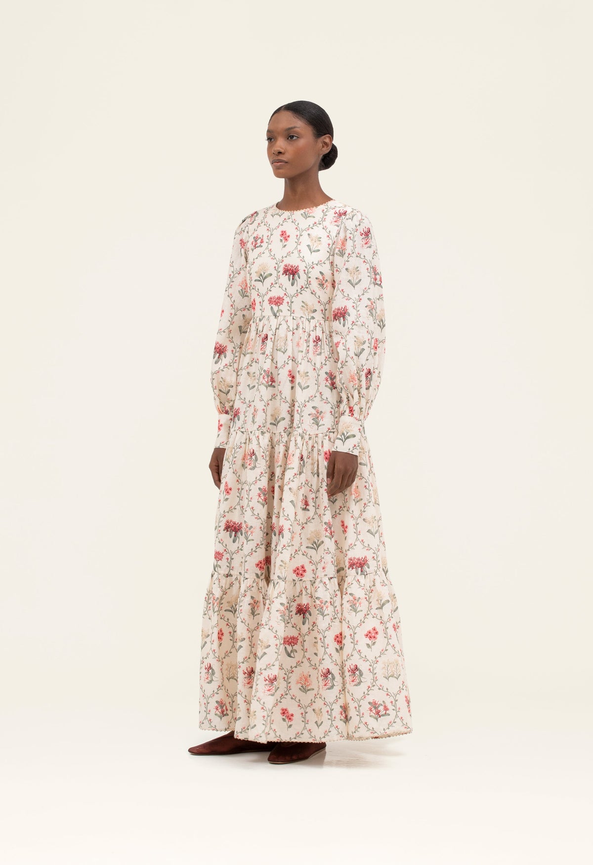 Nuez Orquidea Maxi Dress