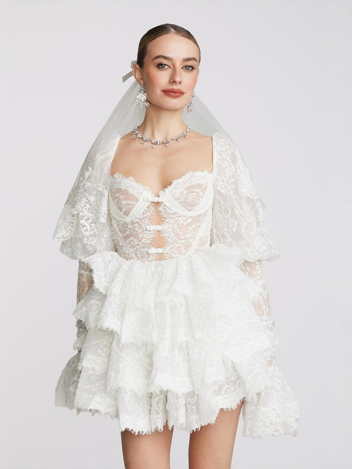 Penelope Lace Dress (White) (Final Sale)