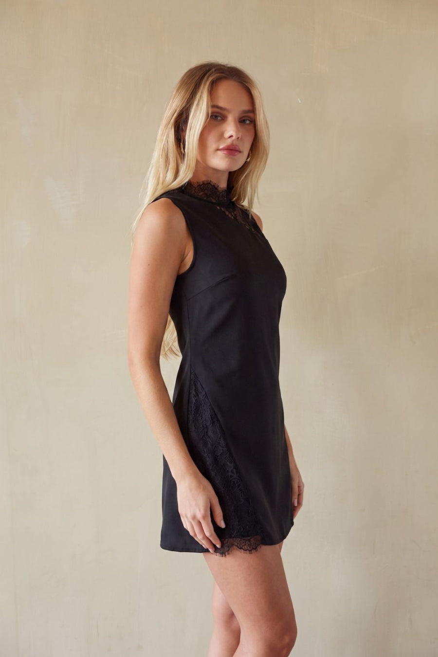 Carolina Lace Contrast Mini Dress