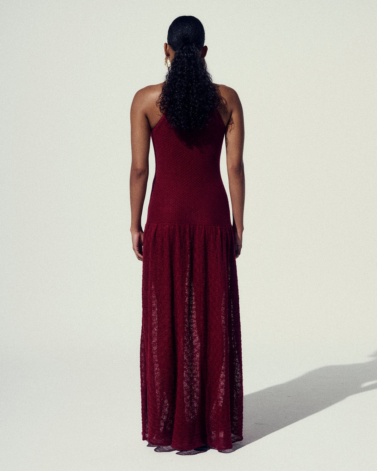 Cayo Maxi Knit Dress | Wine