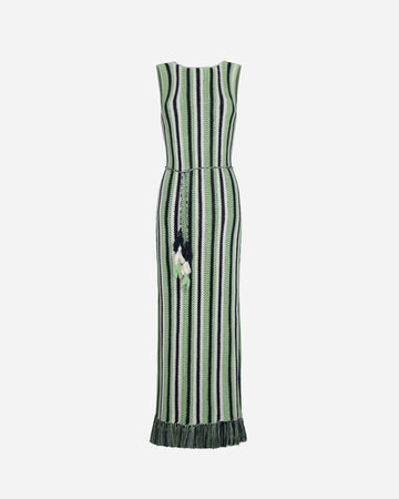 Misti Midi Dress| Matcha Green / Cobalt