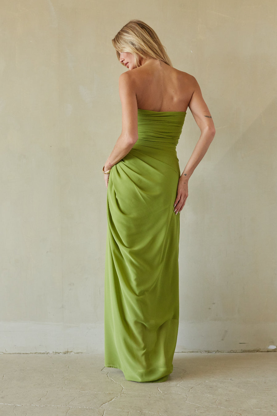 Emmeline Chiffon Ruched Maxi Dress